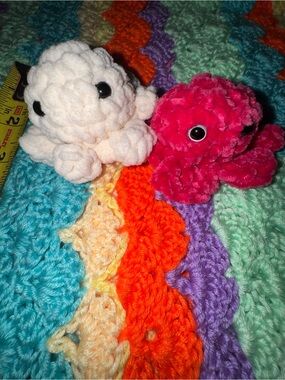 2 for1 Plush Desk Buddies Octopus Small Super soft handmade-by sisterhands